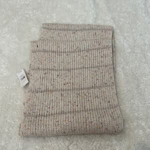 Loft NWT Womens Knit Infinity Cream Multicolor Scarf Clean Softcore Minimalist